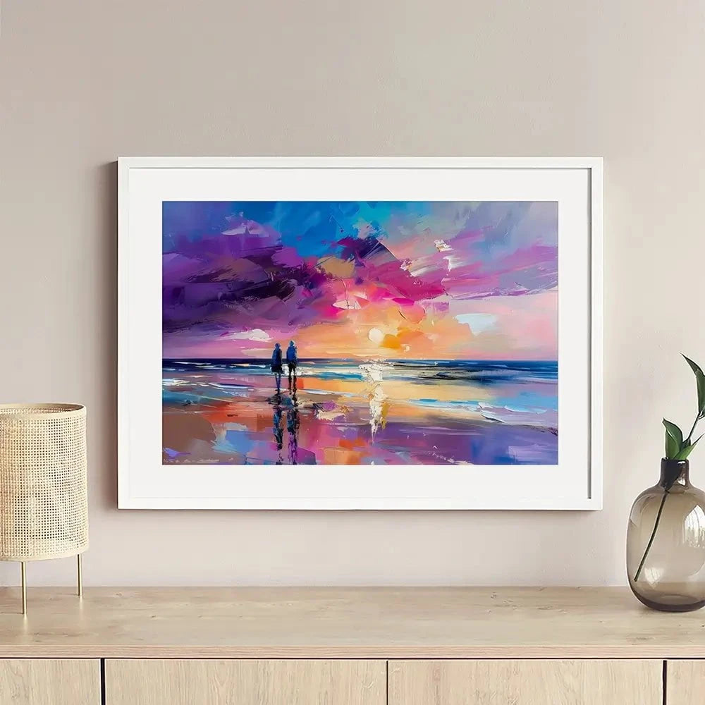 Sunset Strolling Framed Art Print Sunset Strolling Framed Art Print wall art product David Alexander Elder