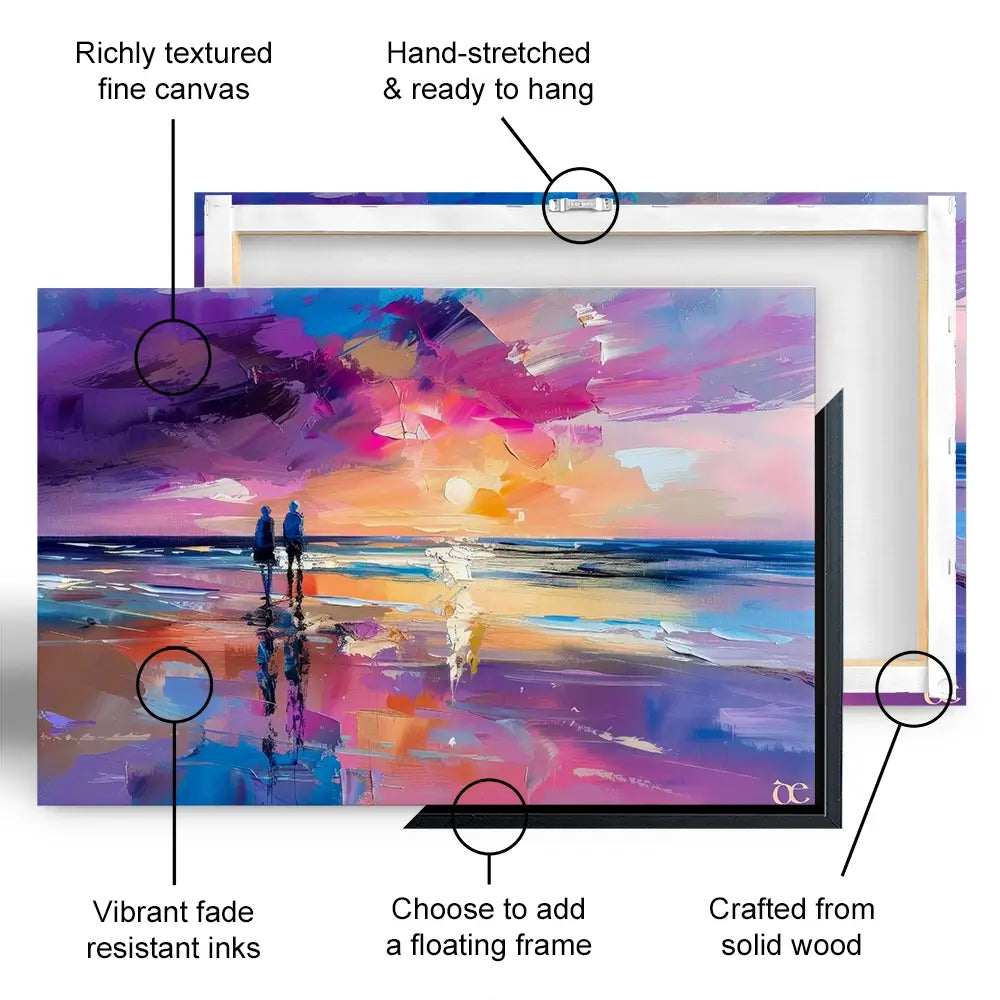 Sunset Strolling Oversized Canvas Print Sunset Strolling Oversized Canvas Print wall art product David Alexander Elder