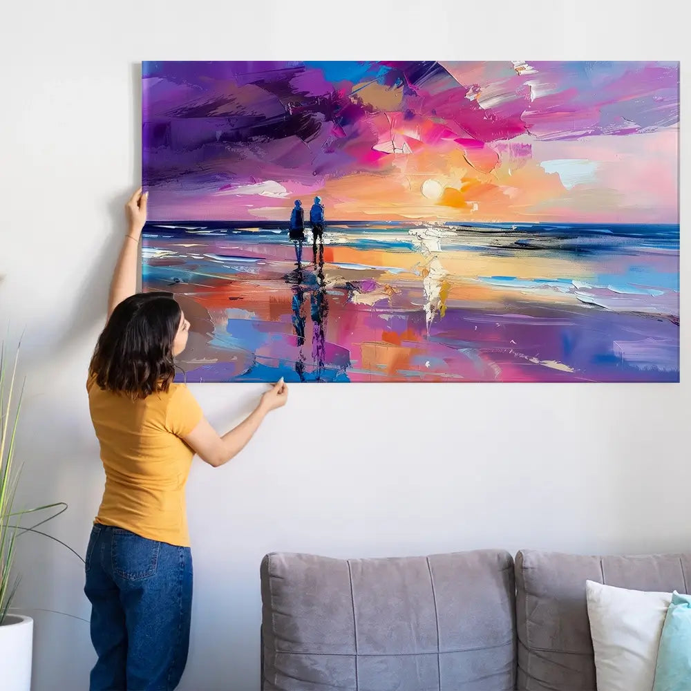 Sunset Strolling Oversized Canvas Print Sunset Strolling Oversized Canvas Print wall art product David Alexander Elder