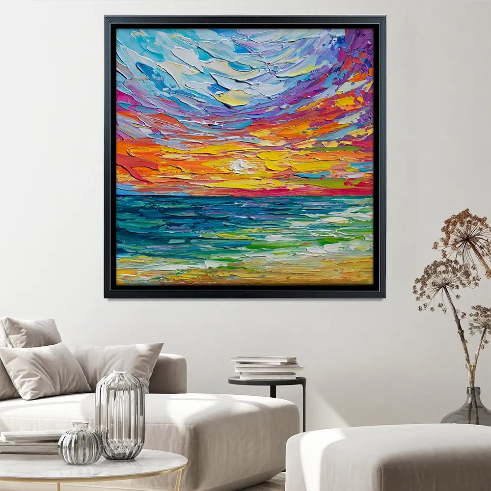 Sunset Swish Canvas Print Sunset Swish Canvas Print wall art product Olga Tkachyk