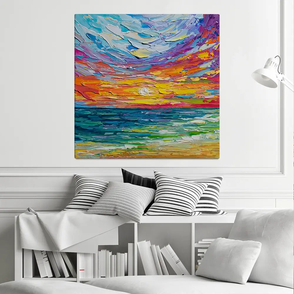 Sunset Swish Canvas Print Sunset Swish Canvas Print wall art product Olga Tkachyk