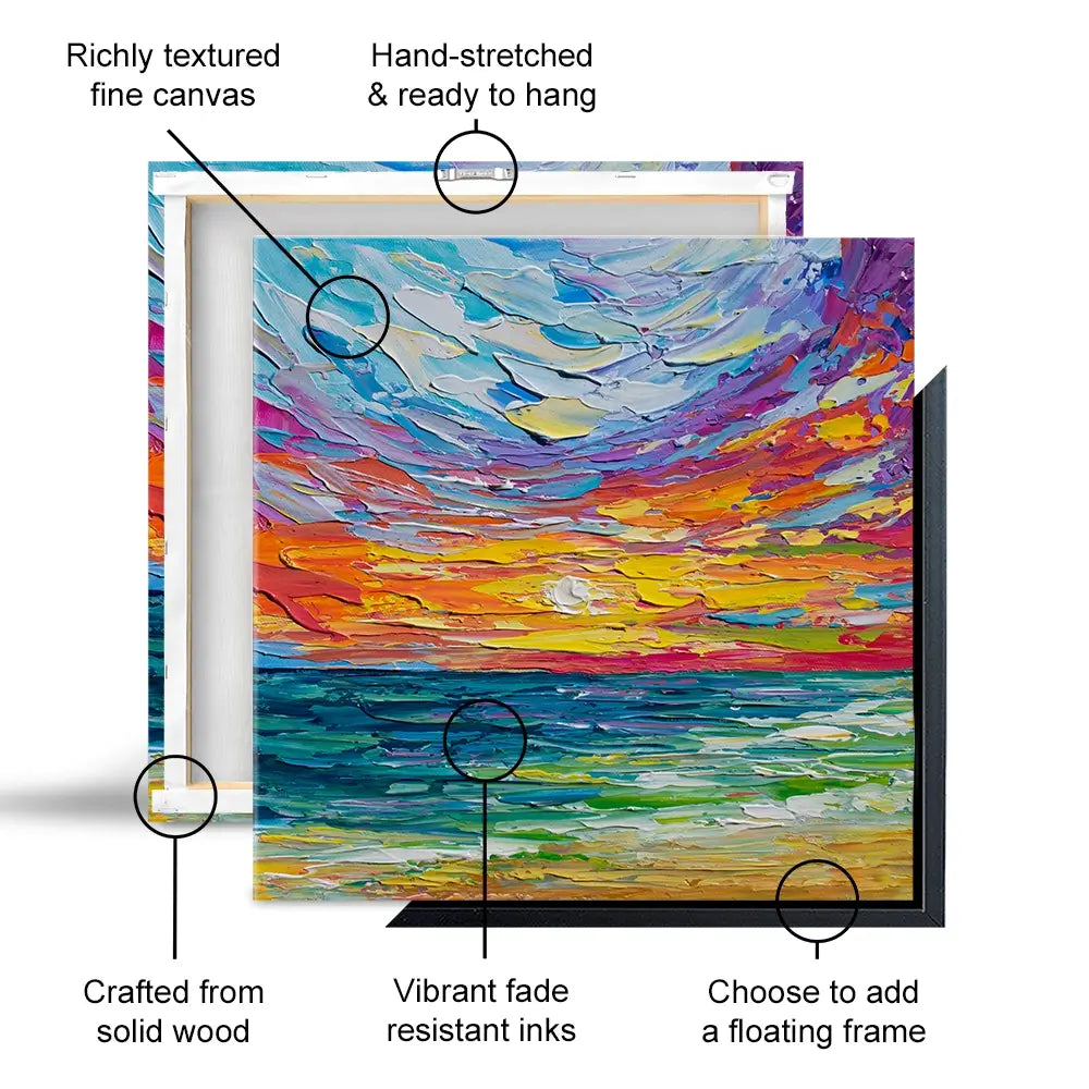 Sunset Swish Canvas Print Sunset Swish Canvas Print wall art product Olga Tkachyk
