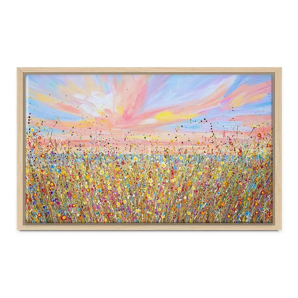 Sunset Wildflowers Canvas Print Sunset Wildflowers Canvas Print wall art product Olga Tkachyk