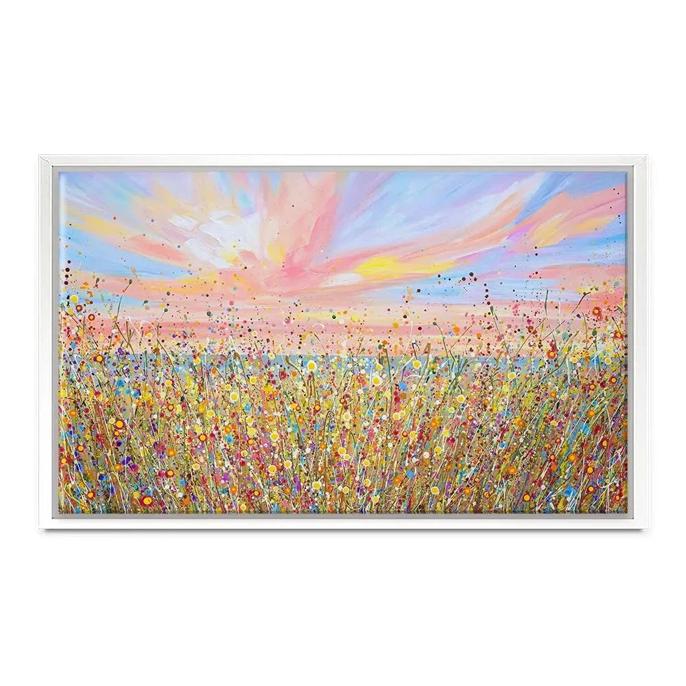 Sunset Wildflowers Canvas Print Sunset Wildflowers Canvas Print wall art product Olga Tkachyk