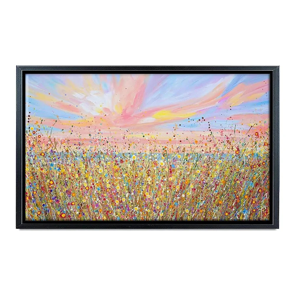 Sunset Wildflowers Canvas Print Sunset Wildflowers Canvas Print wall art product Olga Tkachyk