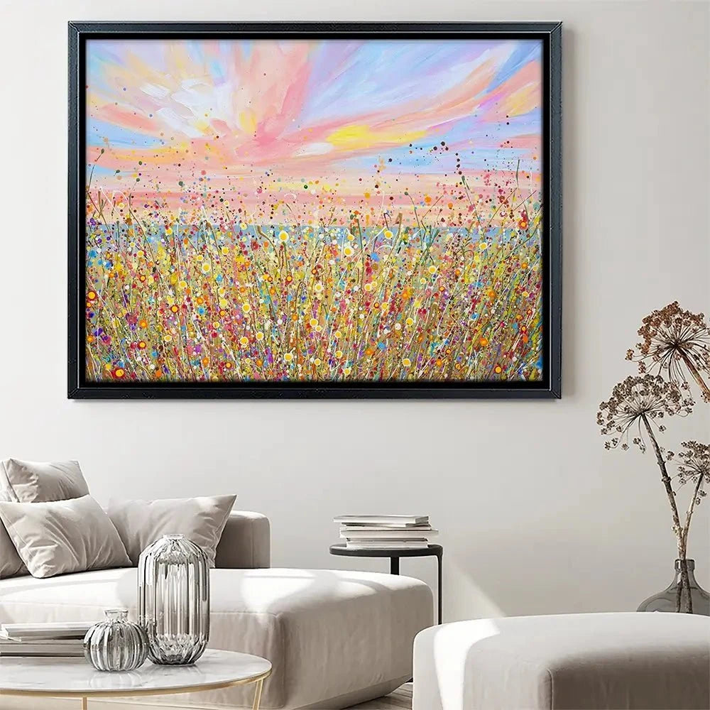 Sunset Wildflowers Canvas Print Sunset Wildflowers Canvas Print wall art product Olga Tkachyk