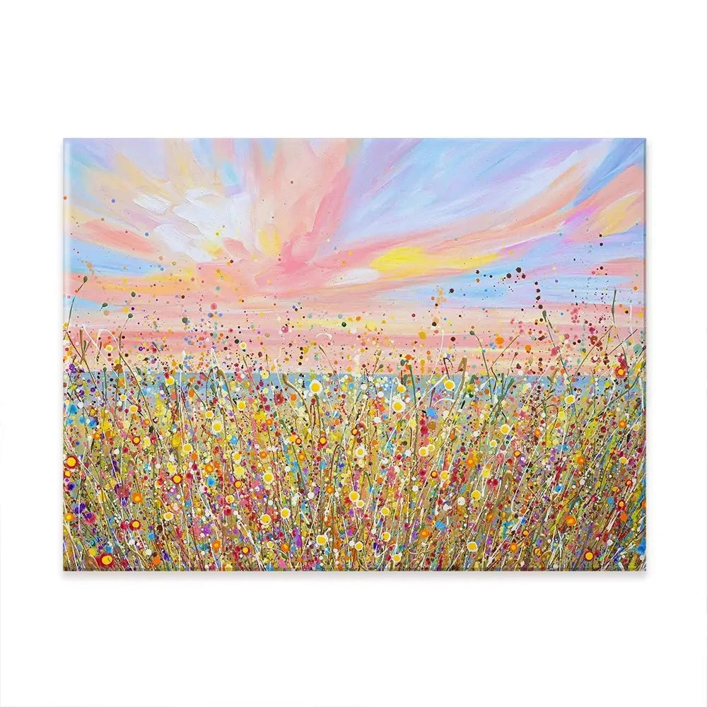 Sunset Wildflowers Canvas Print Sunset Wildflowers Canvas Print wall art product Olga Tkachyk