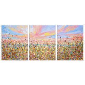 Sunset Wildflowers Trio Canvas Print Sunset Wildflowers Trio Canvas Print wall art product Olga Tkachyk