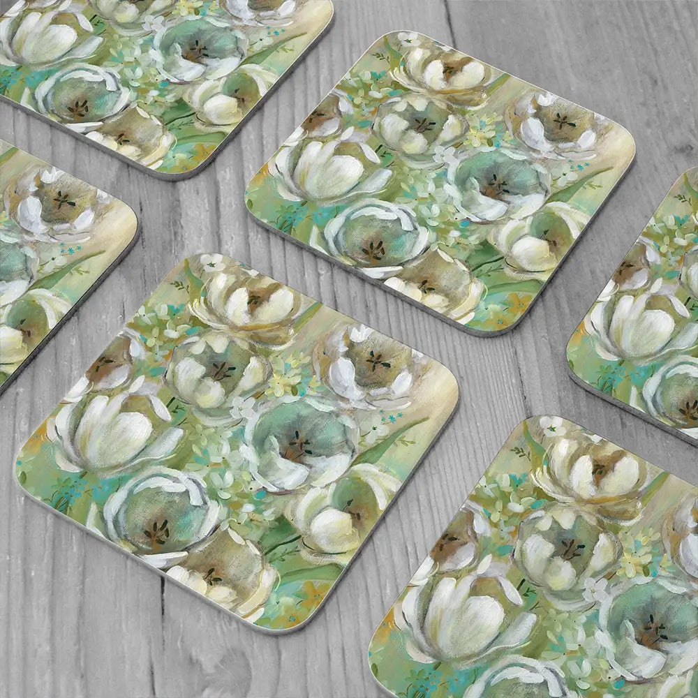 Sunwashed Tulips Coaster Set Sunwashed Tulips Coaster Set wall art product Carol Robinson
