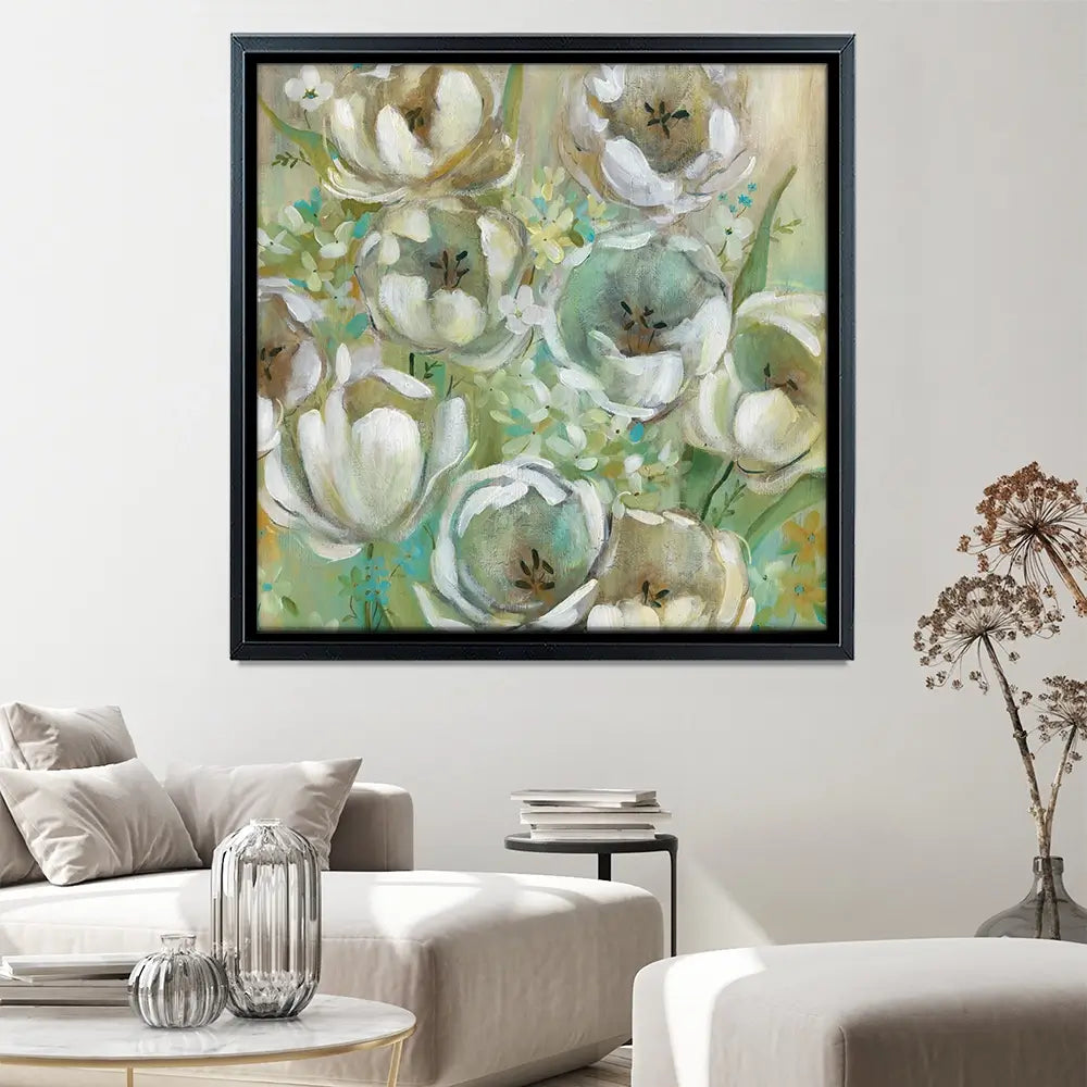 Sunwashed Tulips Square Canvas Print Sunwashed Tulips Square Canvas Print wall art product Carol Robinson