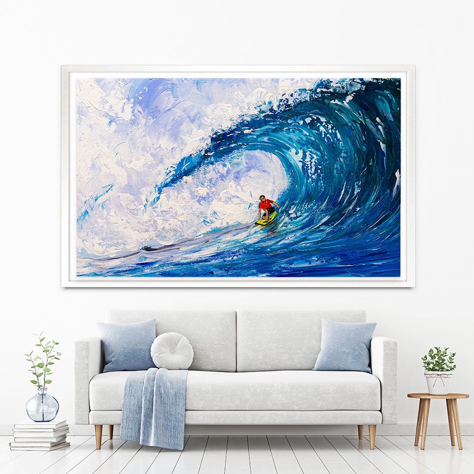 Surfing The Big Wave Canvas Print wall art product CYC / Shutterstock