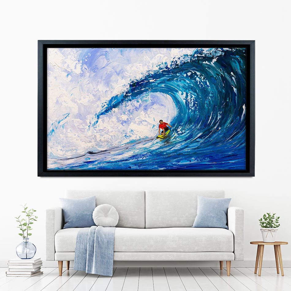 Surfing The Big Wave Canvas Print wall art product CYC / Shutterstock