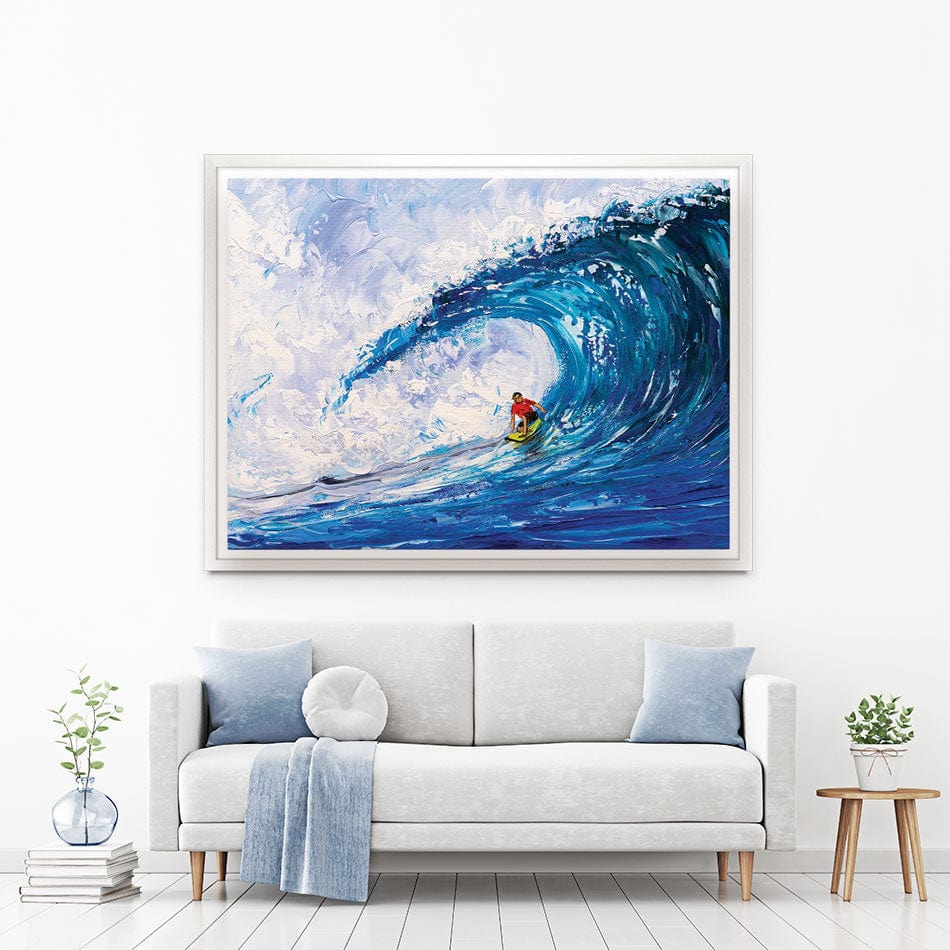 Surfing The Big Wave Canvas Print wall art product CYC / Shutterstock