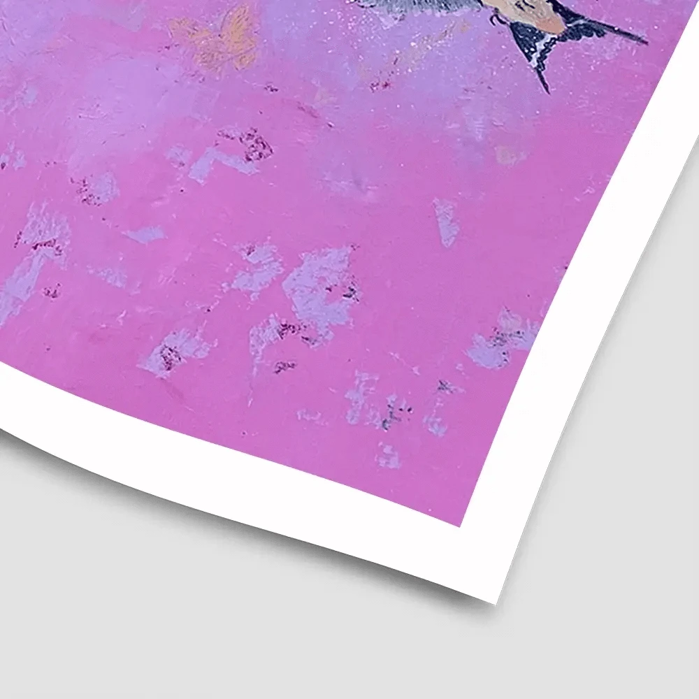 Swallows At Sunset Square Art Print Swallows At Sunset Square Art Print wall art product Laure Bury