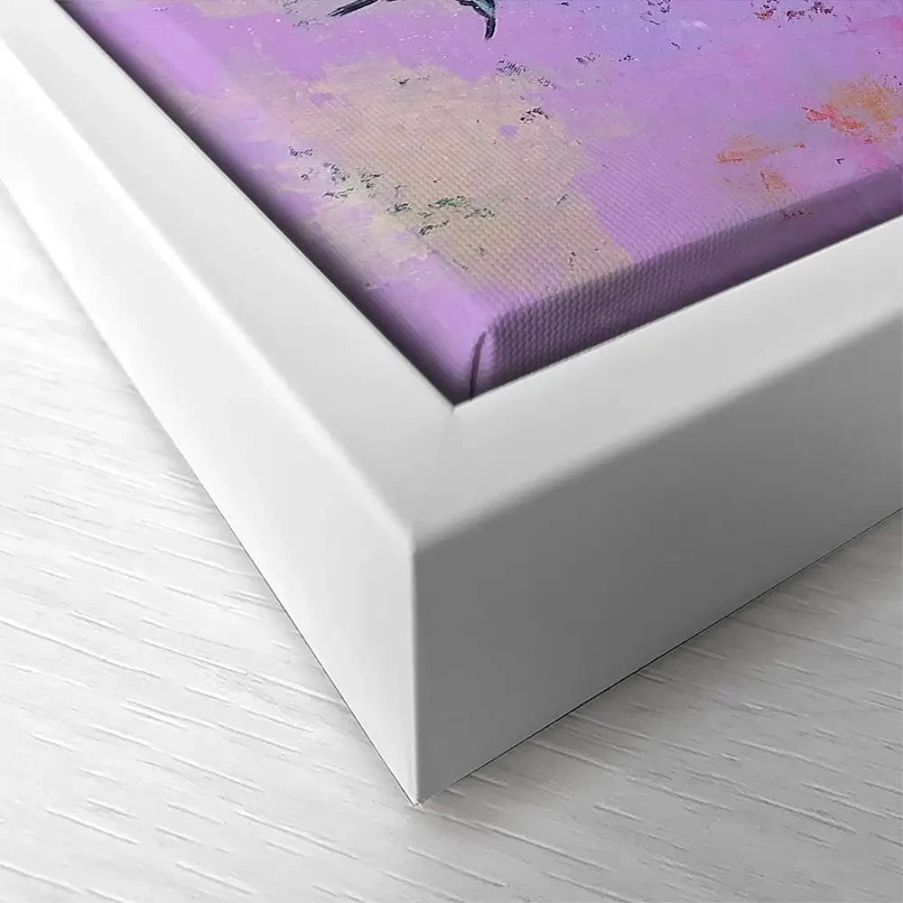Swallows At Sunset Square Canvas Print Swallows At Sunset Square Canvas Print wall art product Laure Bury