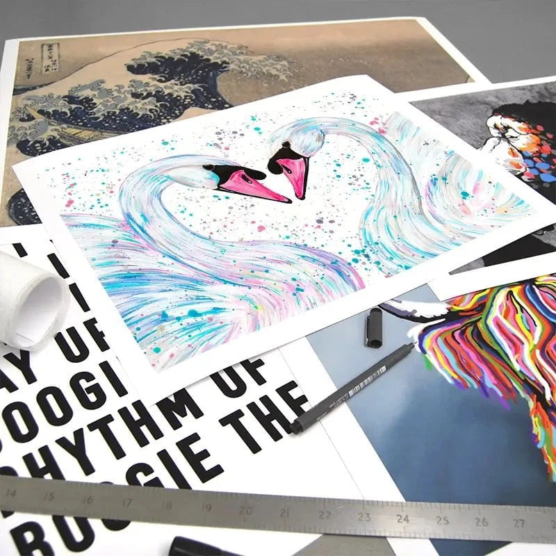 Swan Lovers Art Print Swan Lovers Art Print wall art product Emma LC Art