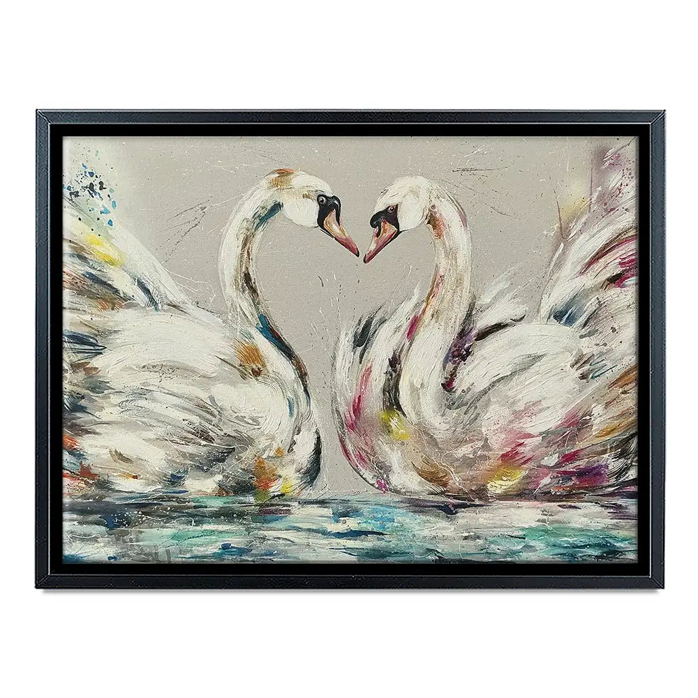 Swans In Love Canvas Print Swans In Love Canvas Print wall art product Nicola Jane Rowles