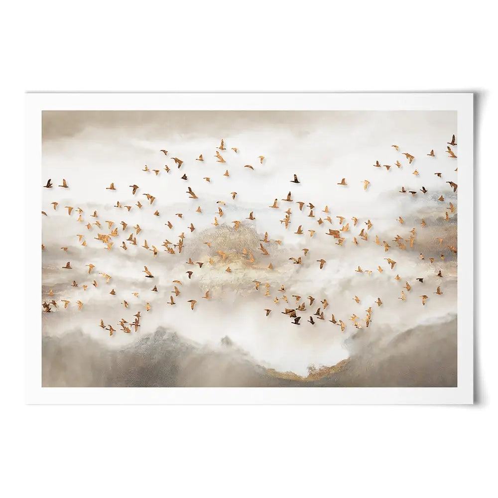 Swarm Of Birds Art Print Swarm Of Birds Art Print wall art product Art Print Shop