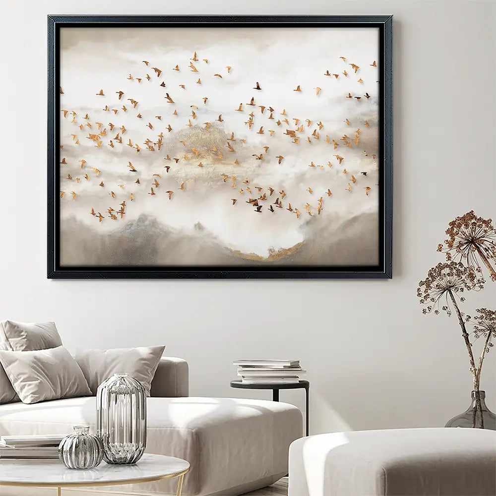 Swarm Of Birds Canvas Print Swarm Of Birds Canvas Print wall art product Art Print Shop