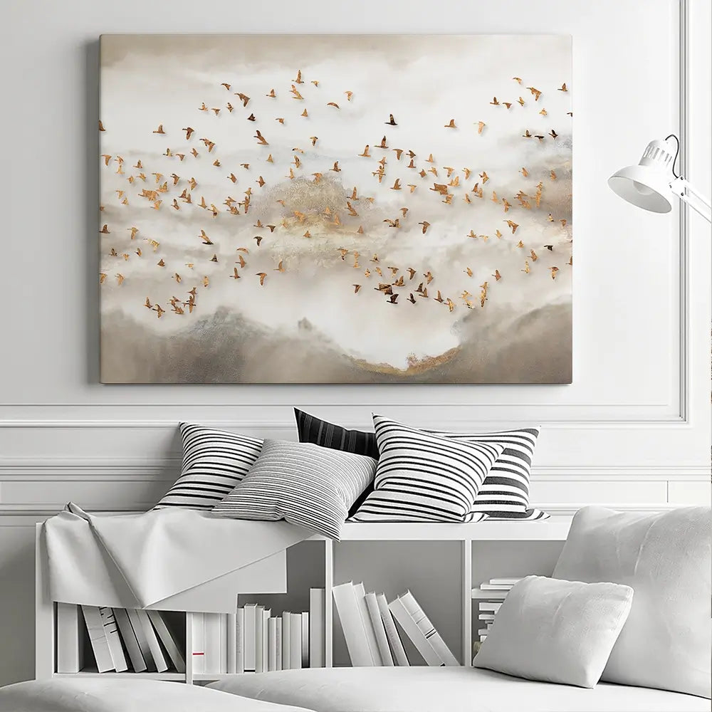 Swarm Of Birds Canvas Print Swarm Of Birds Canvas Print wall art product Art Print Shop