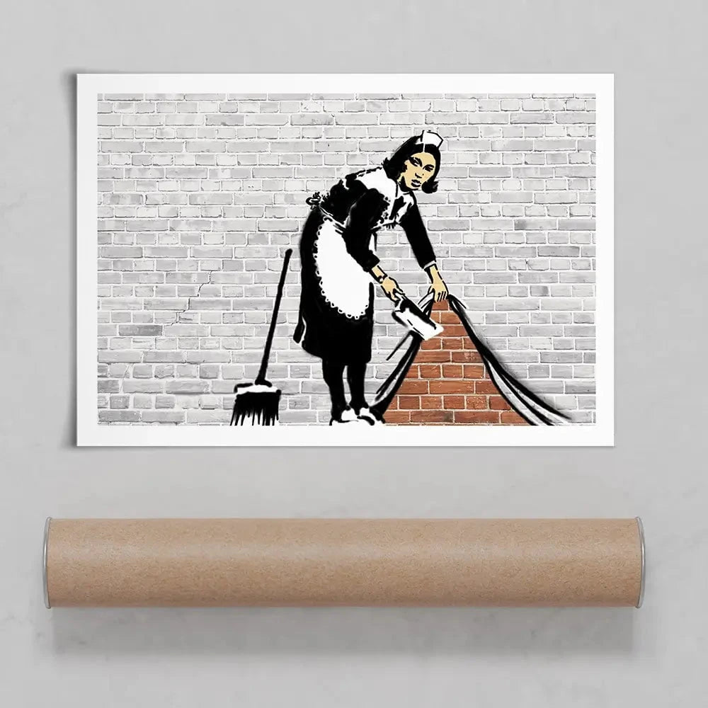 Sweep It Under The Carpet Art Print Sweep It Under The Carpet Art Print wall art product Banksy