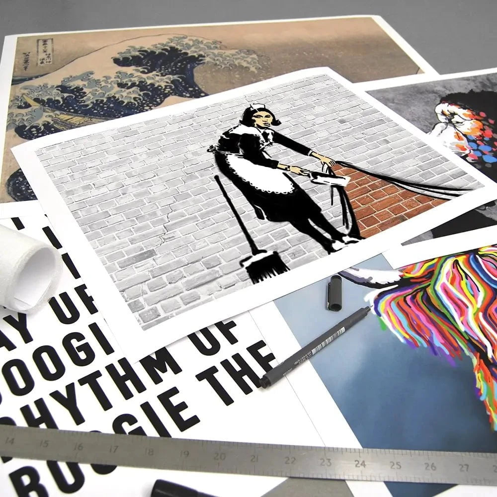 Sweep It Under The Carpet Art Print Sweep It Under The Carpet Art Print wall art product Banksy