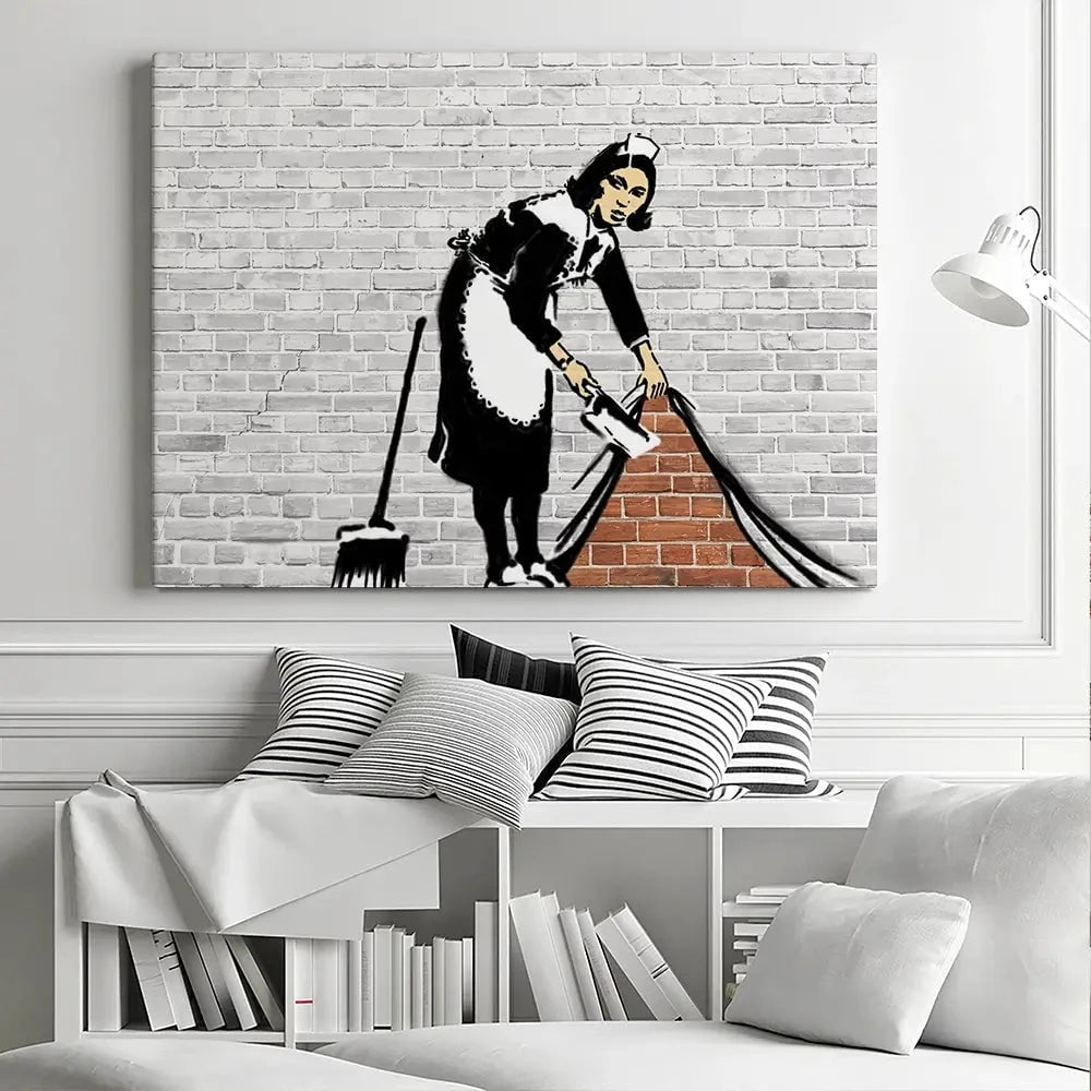 Sweep It Under The Carpet Canvas Print Sweep It Under The Carpet Canvas Print wall art product Banksy