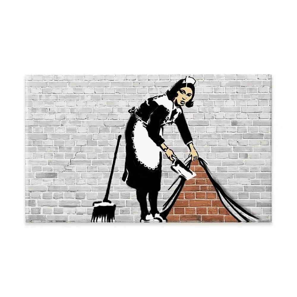 Sweep It Under The Carpet Canvas Print Sweep It Under The Carpet Canvas Print wall art product Banksy