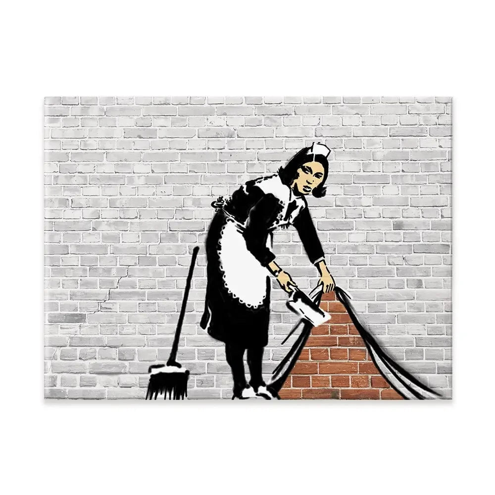 Sweep It Under The Carpet Canvas Print Sweep It Under The Carpet Canvas Print wall art product Banksy