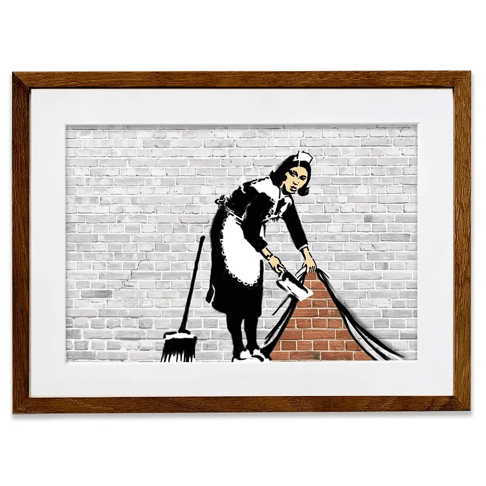 Sweep It Under The Carpet Framed Art Print Sweep It Under The Carpet Framed Art Print wall art product Banksy