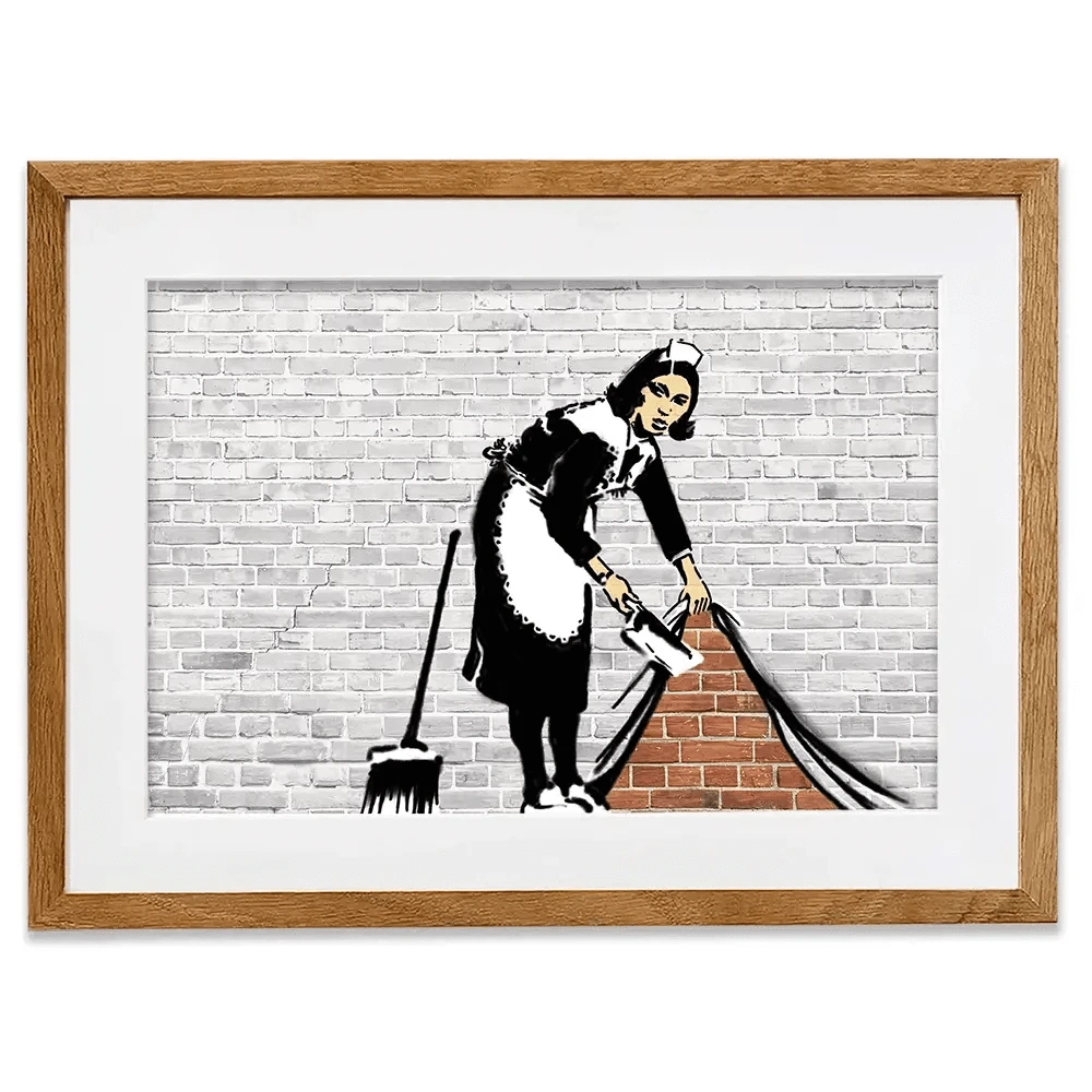 Sweep It Under The Carpet Framed Art Print Sweep It Under The Carpet Framed Art Print wall art product Banksy