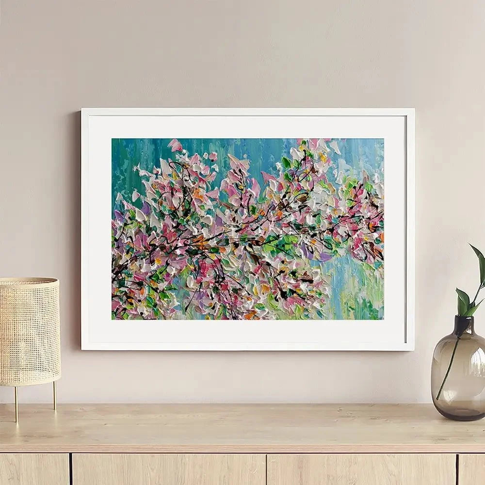 Sweet Cherry Blossom Framed Art Print Sweet Cherry Blossom Framed Art Print wall art product Olga Tkachyk