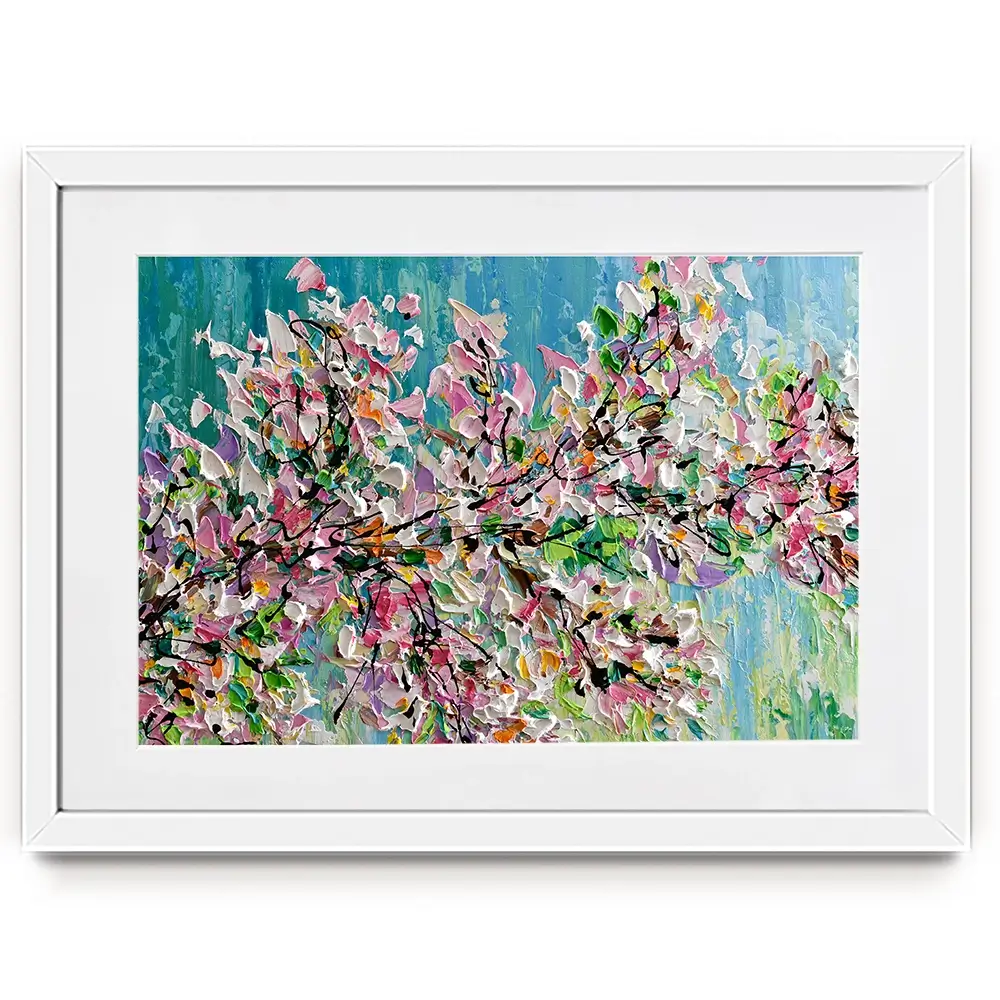 Sweet Cherry Blossom Framed Art Print Sweet Cherry Blossom Framed Art Print wall art product Olga Tkachyk