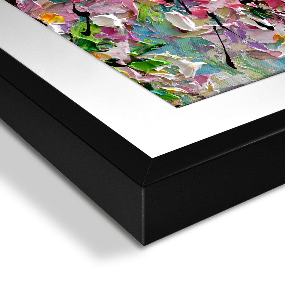 Sweet Cherry Blossom Square Framed Art Print wall art product Olga Tkachyk