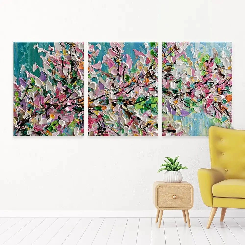Sweet Cherry Blossom Trio Canvas Print Sweet Cherry Blossom Trio Canvas Print wall art product Olga Tkachyk