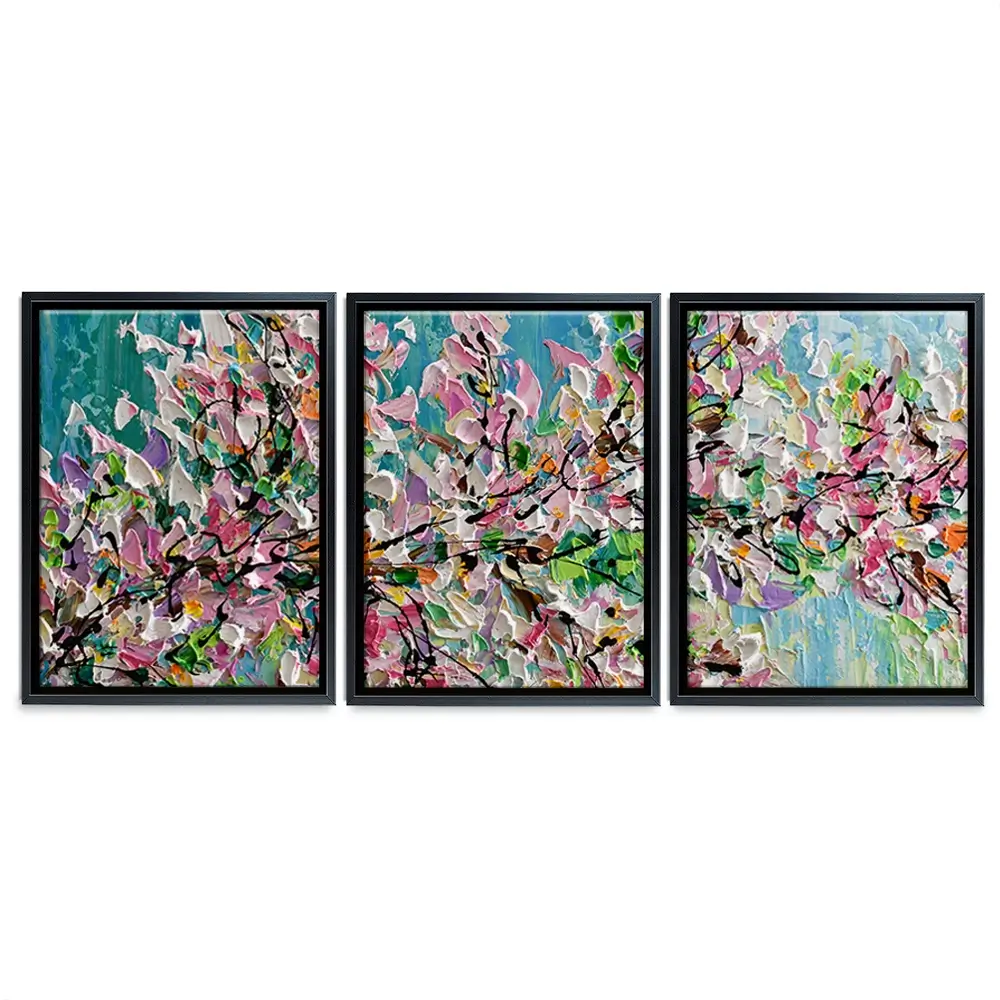 Sweet Cherry Blossom Trio Canvas Print Sweet Cherry Blossom Trio Canvas Print wall art product Olga Tkachyk