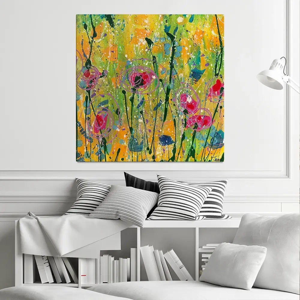 Sweetness And Light Square Canvas Print Sweetness And Light Square Canvas Print wall art product Jane Brookshaw