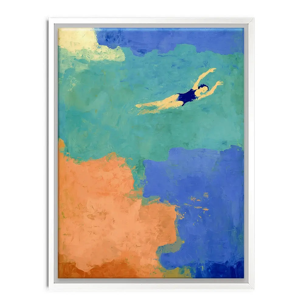 Swimmer Canvas Print Swimmer Canvas Print wall art product Treechild