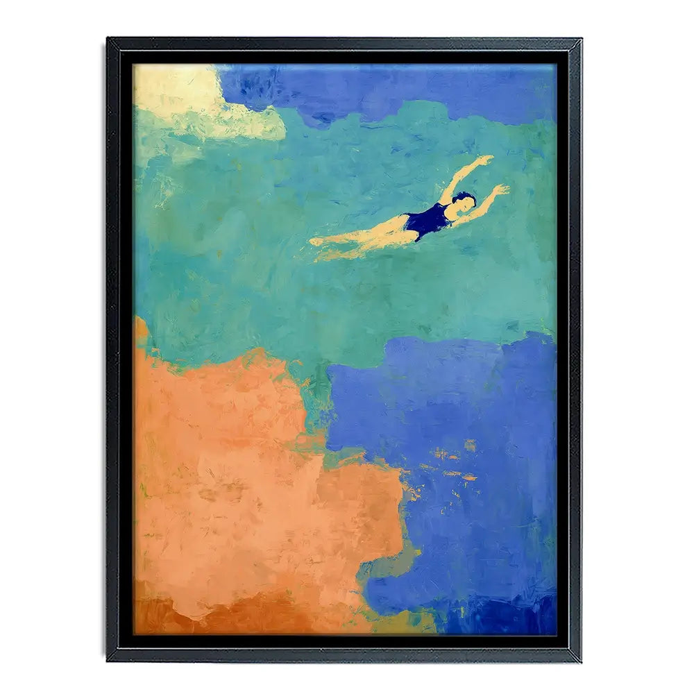 Swimmer Canvas Print Swimmer Canvas Print wall art product Treechild