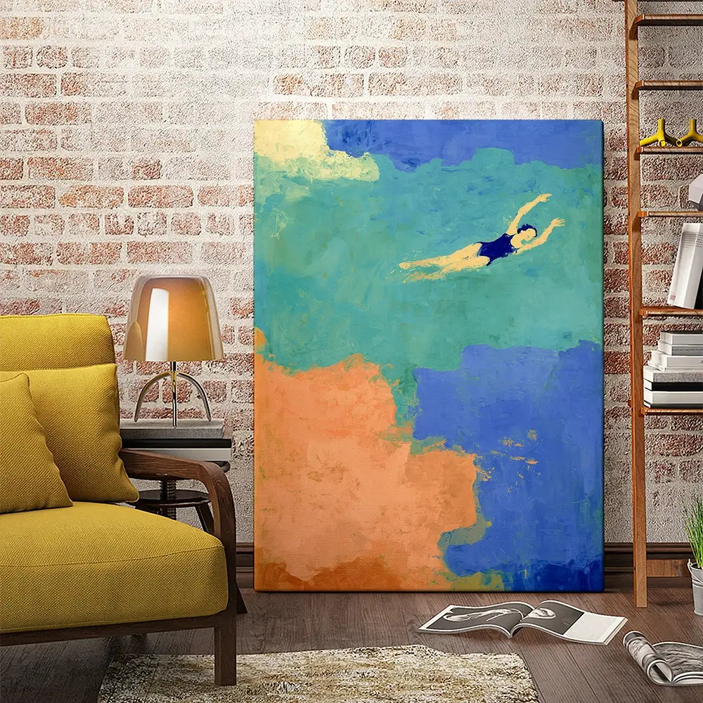 Swimmer Canvas Print Swimmer Canvas Print wall art product Treechild