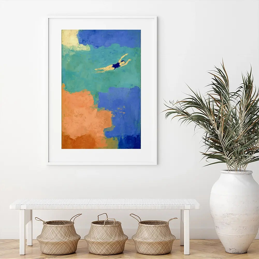 Swimmer Framed Art Print Swimmer Framed Art Print wall art product Treechild