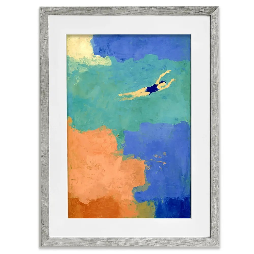 Swimmer Framed Art Print Swimmer Framed Art Print wall art product Treechild