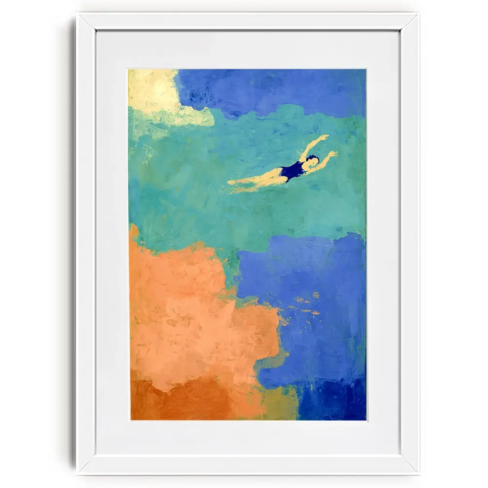 Swimmer Framed Art Print Swimmer Framed Art Print wall art product Treechild
