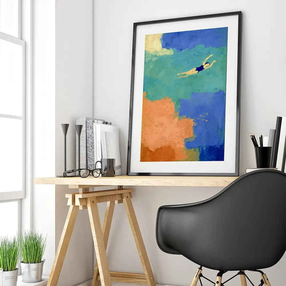 Swimmer Framed Art Print Swimmer Framed Art Print wall art product Treechild