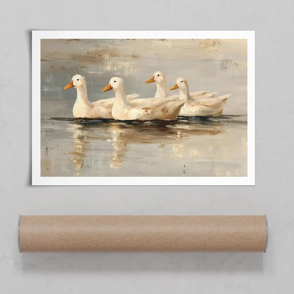 Swimming Ducks Art Print Swimming Ducks Art Print wall art product Art by Özge - Independent