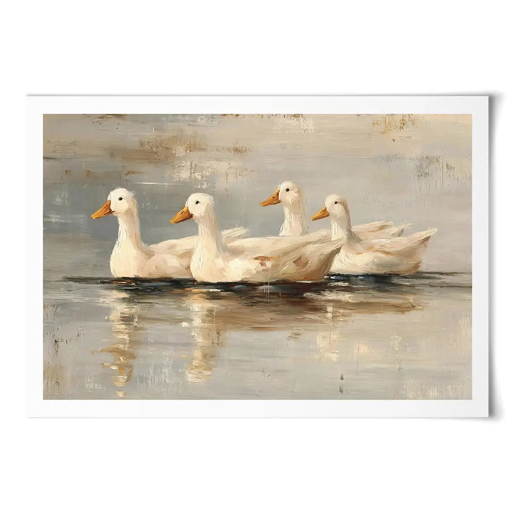 Swimming Ducks Art Print Swimming Ducks Art Print wall art product Art by Özge - Independent