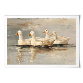Swimming Ducks Art Print Swimming Ducks Art Print wall art product Art by Özge - Independent