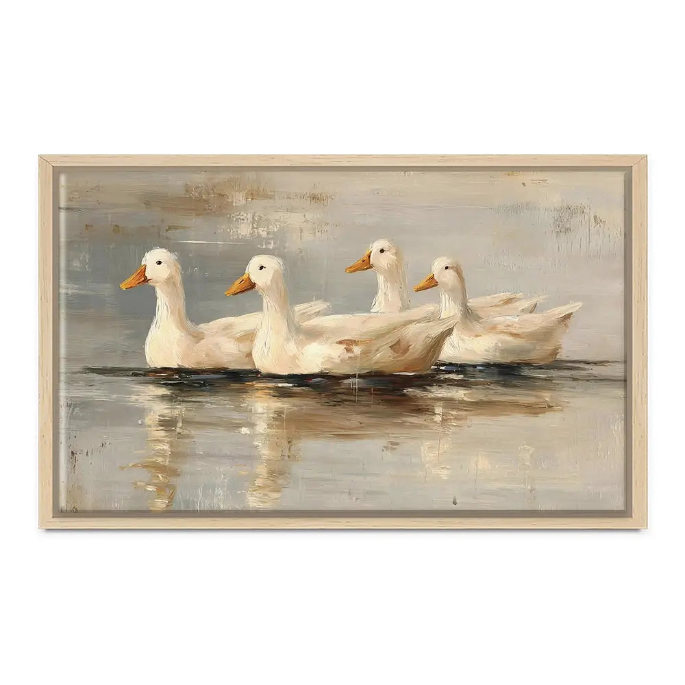 Swimming Ducks Canvas Print Swimming Ducks Canvas Print wall art product Art by Özge - Independent