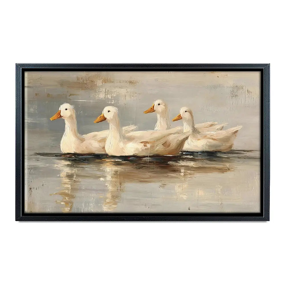 Swimming Ducks Canvas Print Swimming Ducks Canvas Print wall art product Art by Özge - Independent