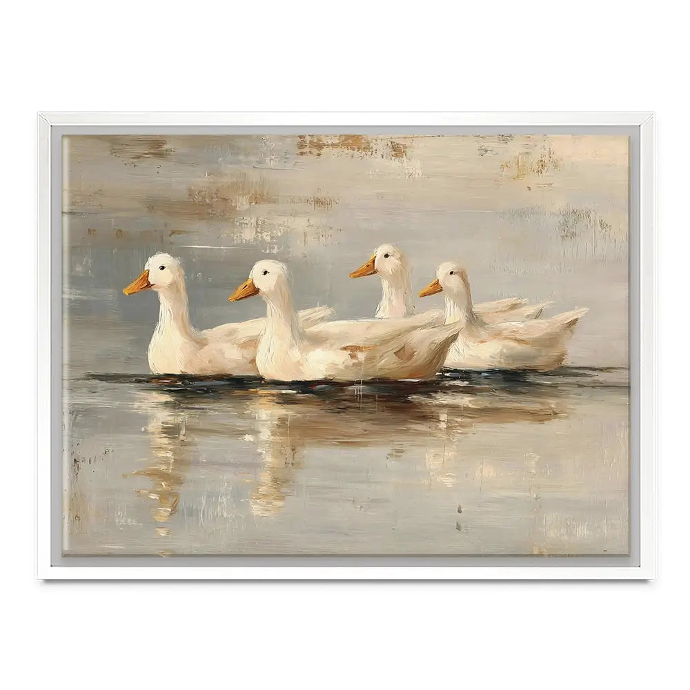 Swimming Ducks Canvas Print Swimming Ducks Canvas Print wall art product Art by Özge - Independent